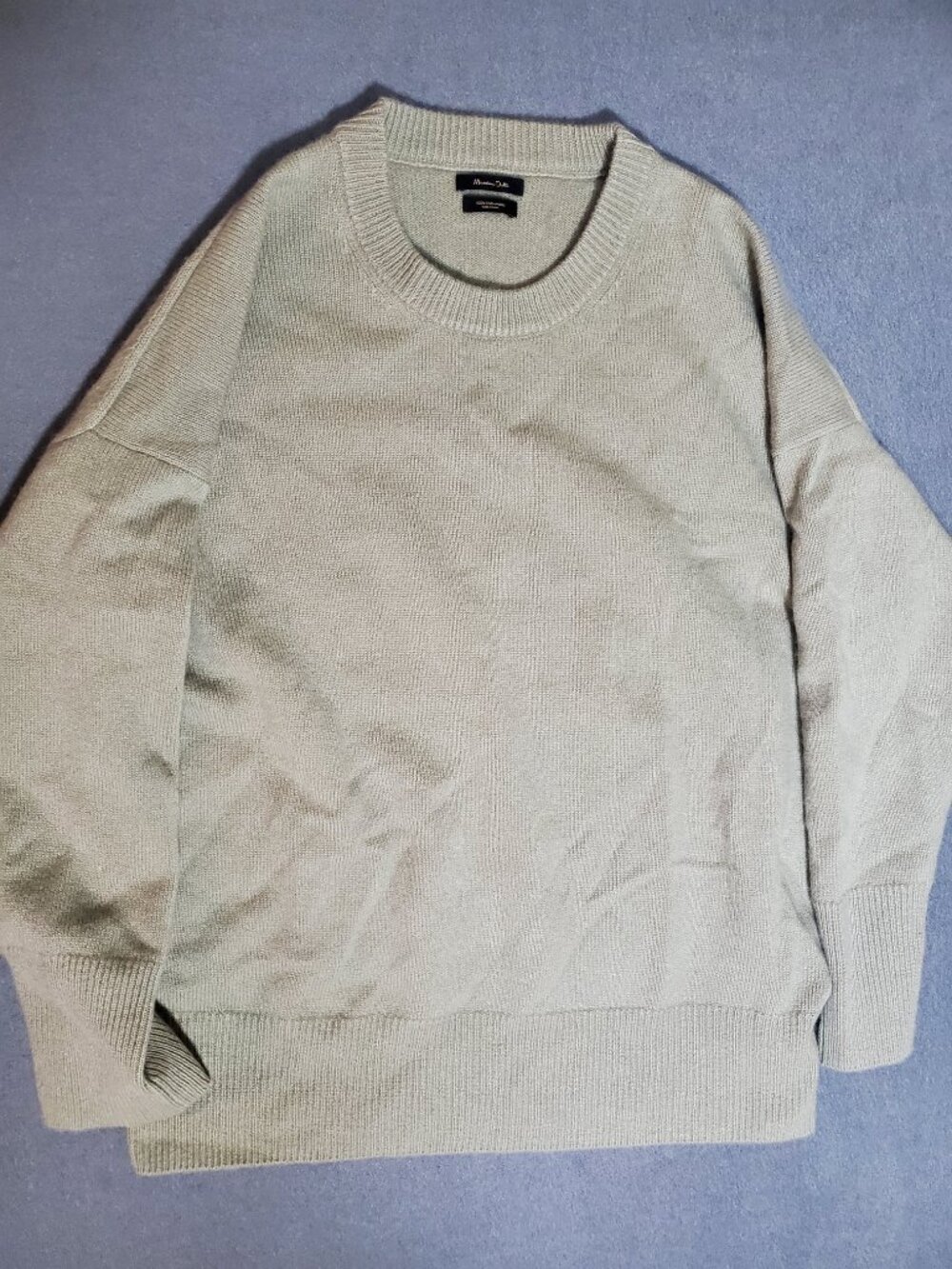 Massimo Dutti 100% cashmere Crewneck Sweater Sage green women's size large